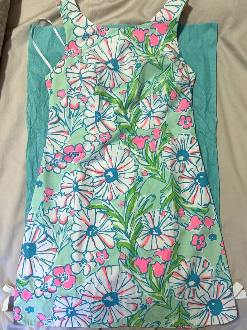 Lilly Pulitzer Sleeveless Lined Dress With Flower Pattern